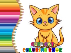 Cluiche Cute Cat Coloring Book