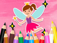 Cluiche Coloring Book: Little Pretty Fairy