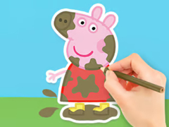 Cluiche Coloring Book: Peppa In The Mud