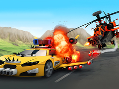 Cluiche Chaos Road Combat Car Racing
