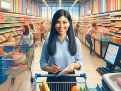 Cluiche Supermarket Simulator