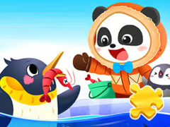 Cluiche Jigsaw Puzzle: Baby Panda Antarctic Tour