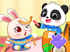 Cluiche Jigsaw Puzzle: Baby Panda Play Time
