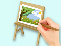 Cluiche Coloring Book: Paysage Drawing Board
