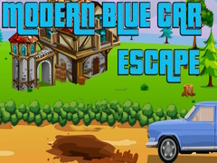Cluiche Modern Blue Car Escape