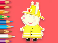 Cluiche Coloring Book: Rabbit Firefighter