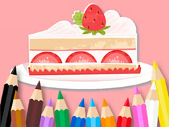 Cluiche Coloring Book: Strawberry Cake