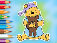 Cluiche Coloring Book: Winnie With Toy Bear