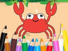 Cluiche Coloring Book: Happy Crab