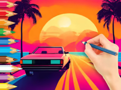 Cluiche Coloring Book: Sunset Driving