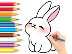 Cluiche Coloring Book: Cute Rabbit