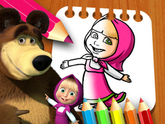 Cluiche Masha & the Bear Coloring Book