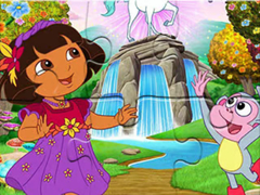 Cluiche Jigsaw Puzzle: Dora Wonderland