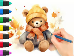 Cluiche Coloring Book: Autumn Bear