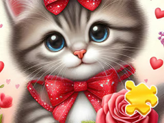 Cluiche Jigsaw Puzzle: Rose Cat