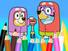 Cluiche Coloring Book: Bluey Flossing Grannies