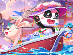 Cluiche Jigsaw Puzzle: Baby Panda Fiesta