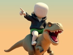 Cluiche Stickman. Dinosaur Arena