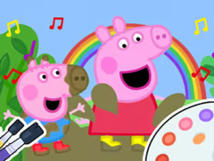 Cluiche Coloring Book: Peppa Pig Muddy Funny