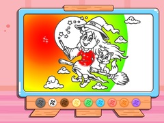 Cluiche Coloring Book: Halloween Little Witch