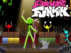Cluiche FNF Rush E : Animation vs. Minecraft