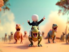 Cluiche Stickman: Dinosaur arena
