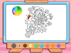 Cluiche Coloring Book: Flower Bouquet