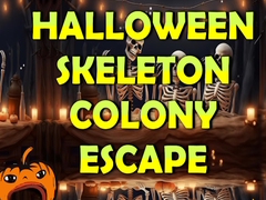 Cluiche Halloween Skeleton Colony Escape
