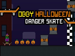 Cluiche Obby Halloween Danger Skate
