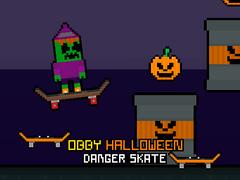 Cluiche Obby Halloween Danger Skate