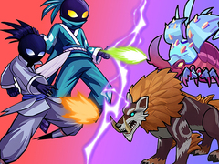 Cluiche Stick Ninja Survival