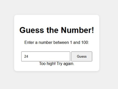 Cluiche Number Guessing Game