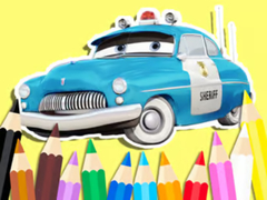 Cluiche Coloring Book: Cars Sheriff