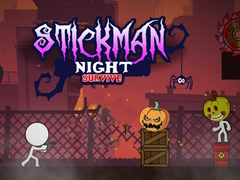 Cluiche Stickman Night Survive