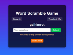 Cluiche Word Scramble Game Challenge
