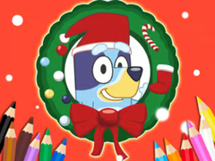 Cluiche Coloring Book: Bluey Santa Claus