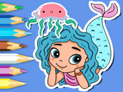 Cluiche Coloring Book: Jellyfish Mermaid