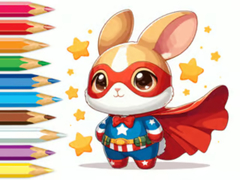 Cluiche Coloring Book: Super Rabbit