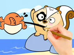 Cluiche Coloring Book: Fishing Surprise