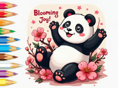 Cluiche Coloring Book: Little Panda Cherry Blossoms