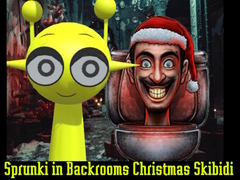 Cluiche Sprunki in Backrooms Christmas Skibidi 