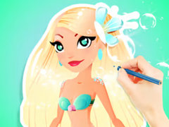 Cluiche Coloring Book: Aqua Mermaid