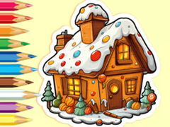Cluiche Coloring Book: Christmas Candy House