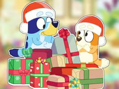 Cluiche Jigsaw Puzzle: Bluey Christmas Unboxing