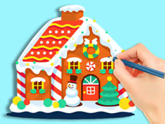 Cluiche Coloring Book: Gingerbread Hut