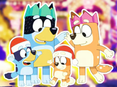 Cluiche Jigsaw Puzzle: Bluey Family Xmas Eve