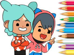 Cluiche Coloring Book: Toca Boca Friends