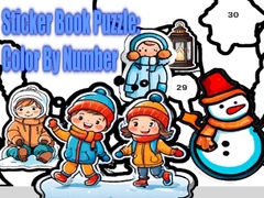 Cluiche Sticker Book Puzzle: Color By Number
