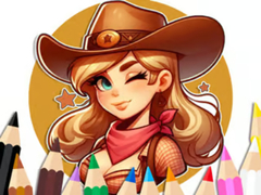 Cluiche Coloring Book: Cowgirl