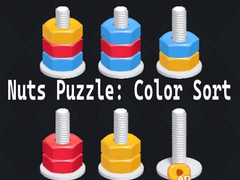 Cluiche Nuts Puzzle: Color Sort